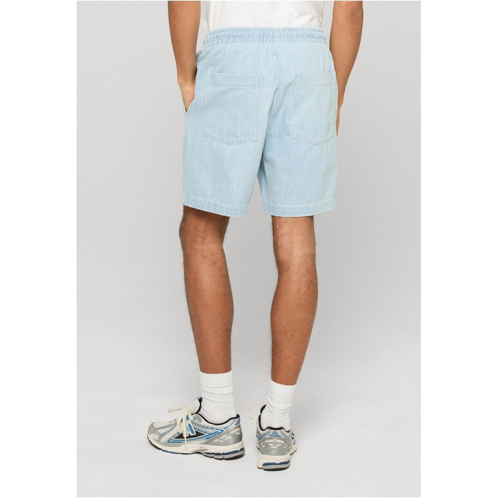 Urban Classics - Casual Pinstriped Resort Denim Pantalon court - Bleu